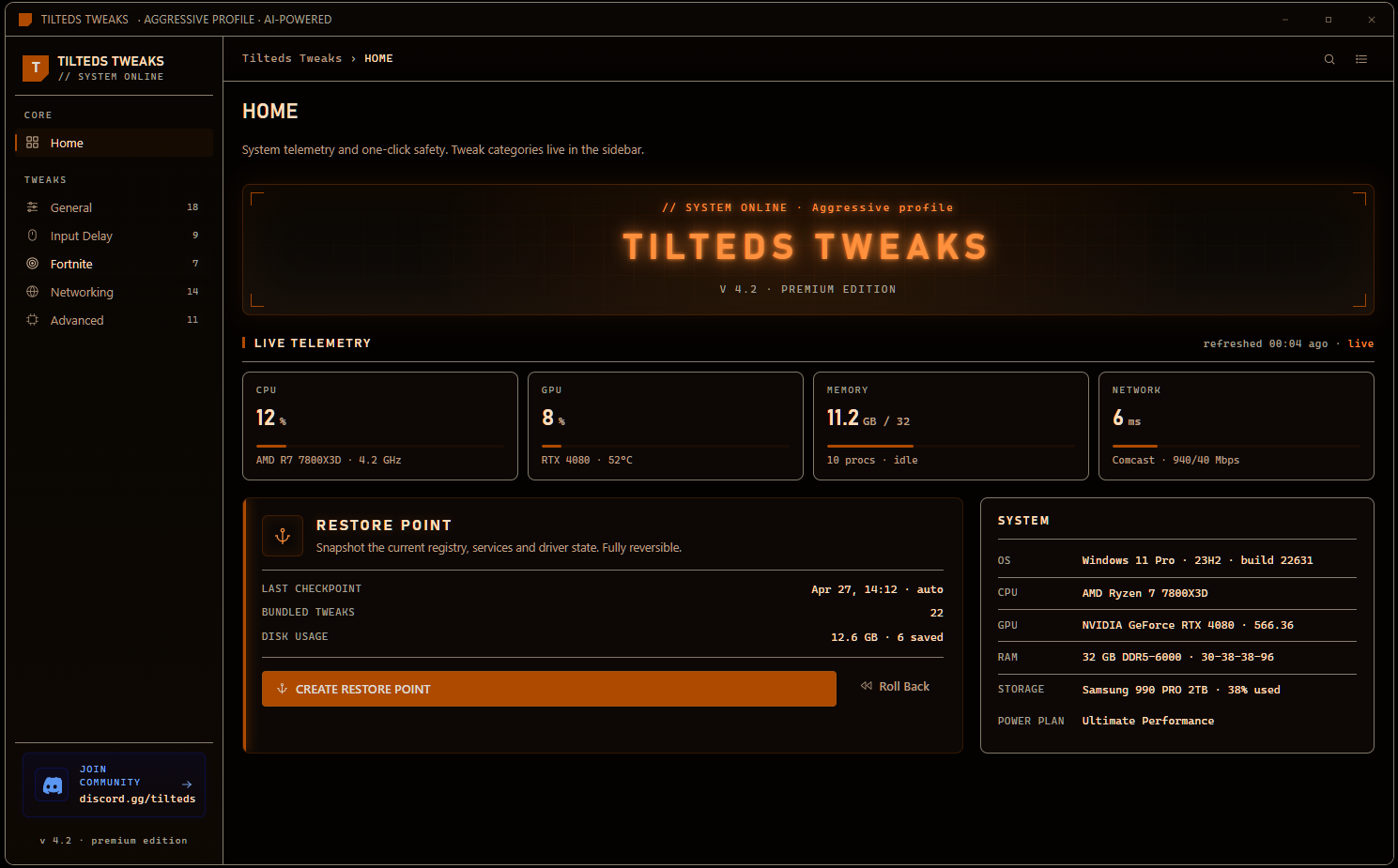 TTWEAKS full license app preview