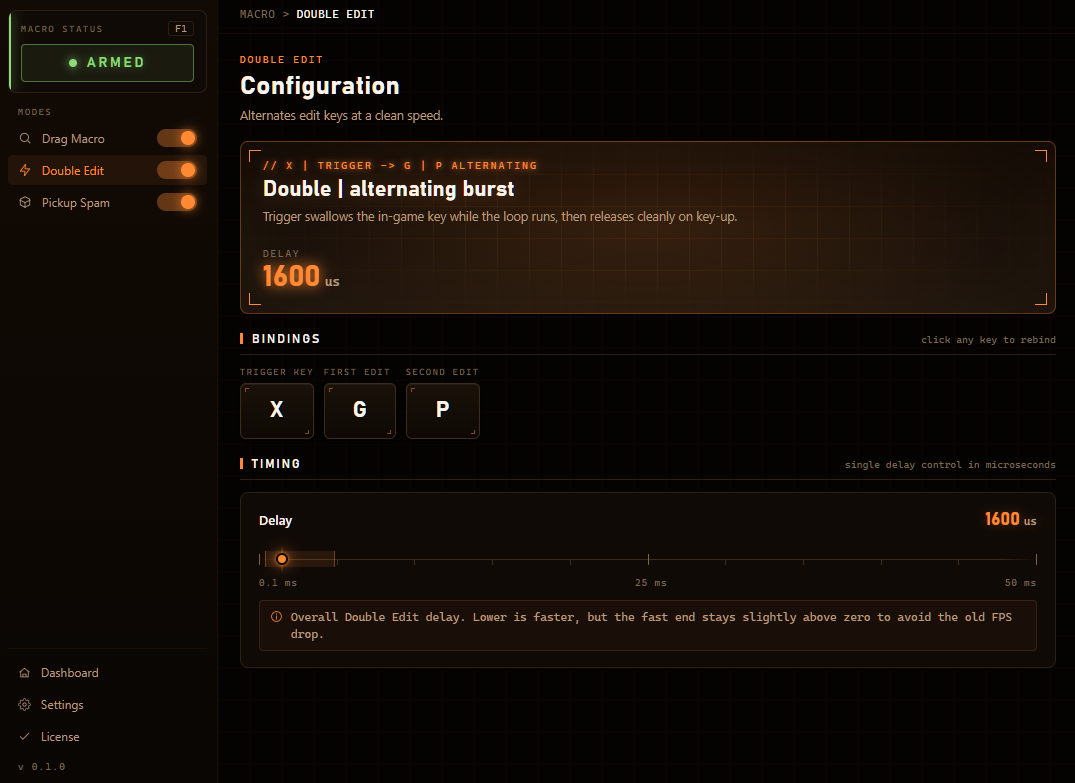 0 Delay Macro double edit preview
