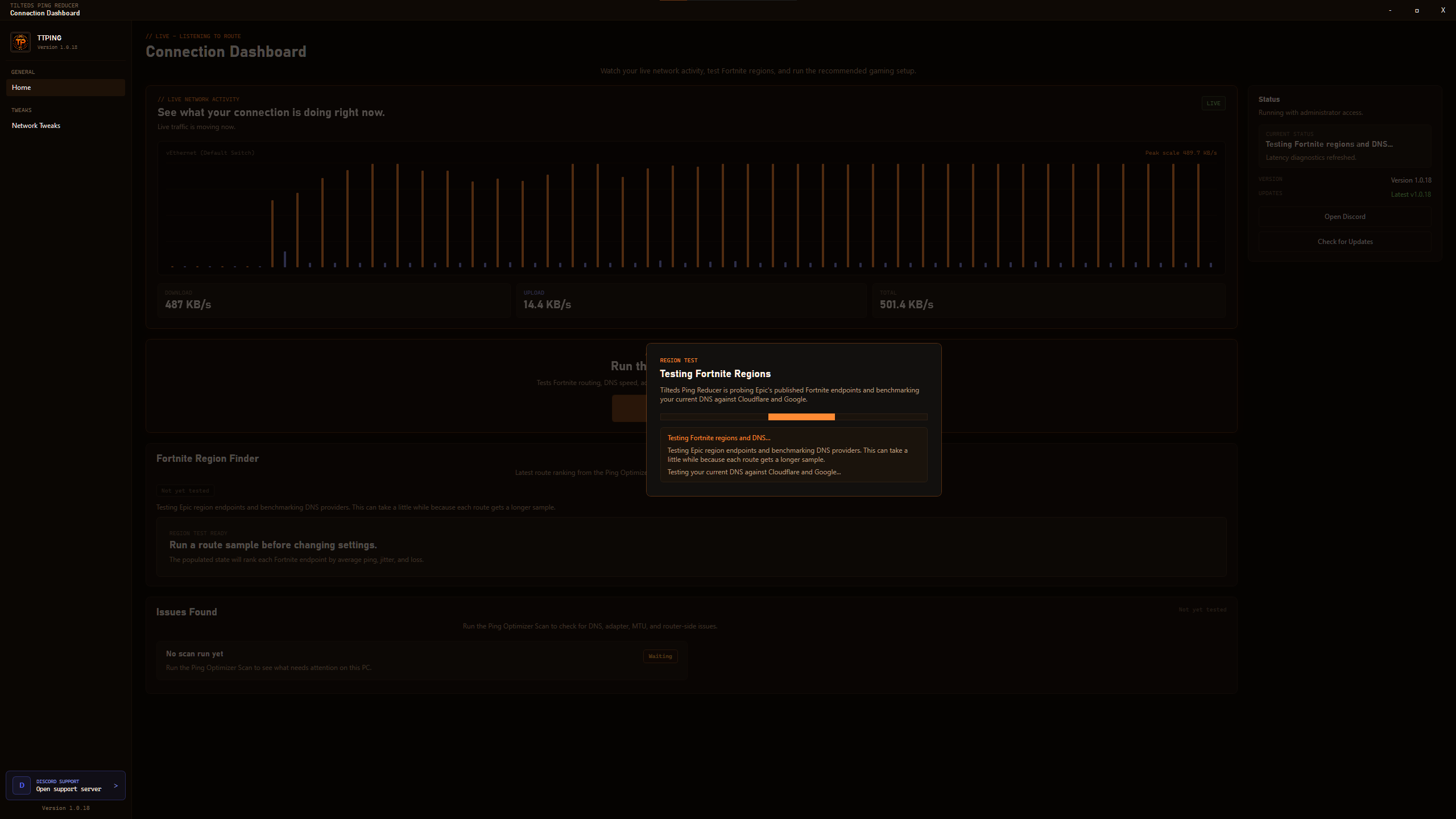 TTWEAKS ping reducer app preview